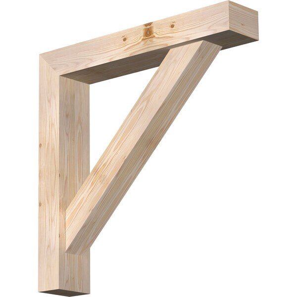 Ekena Millwork Traditional Block Smooth Bracket w/ Offset Brace, Douglas Fir, 5 1/2"W x 30"D x 30"H BKT0604X30X30TRA05SDF - main